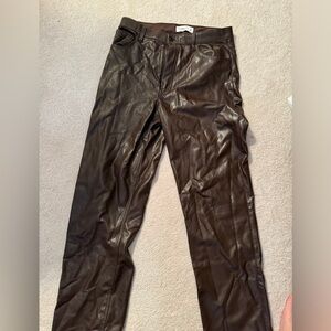 Abercrombie brown leather pants
